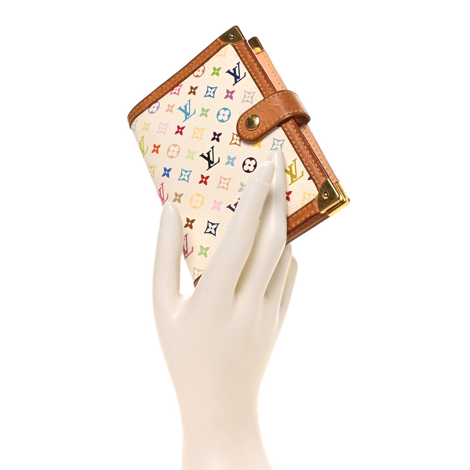 Louis Vuitton Monogram Multicolor Small Ring Agenda Cover White 2 of 6