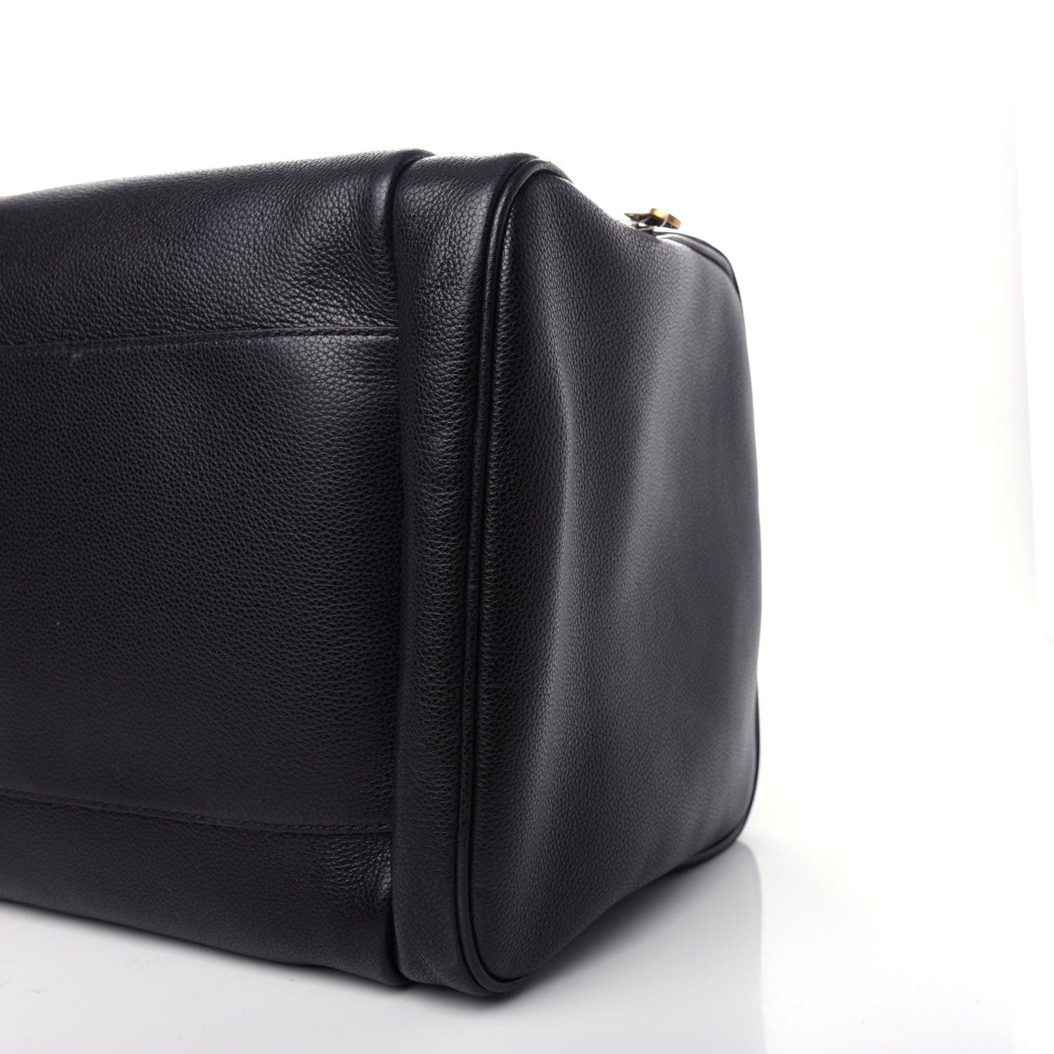 Gucci Grained Calfskin Logo Duffle Bag Black 8 of 9