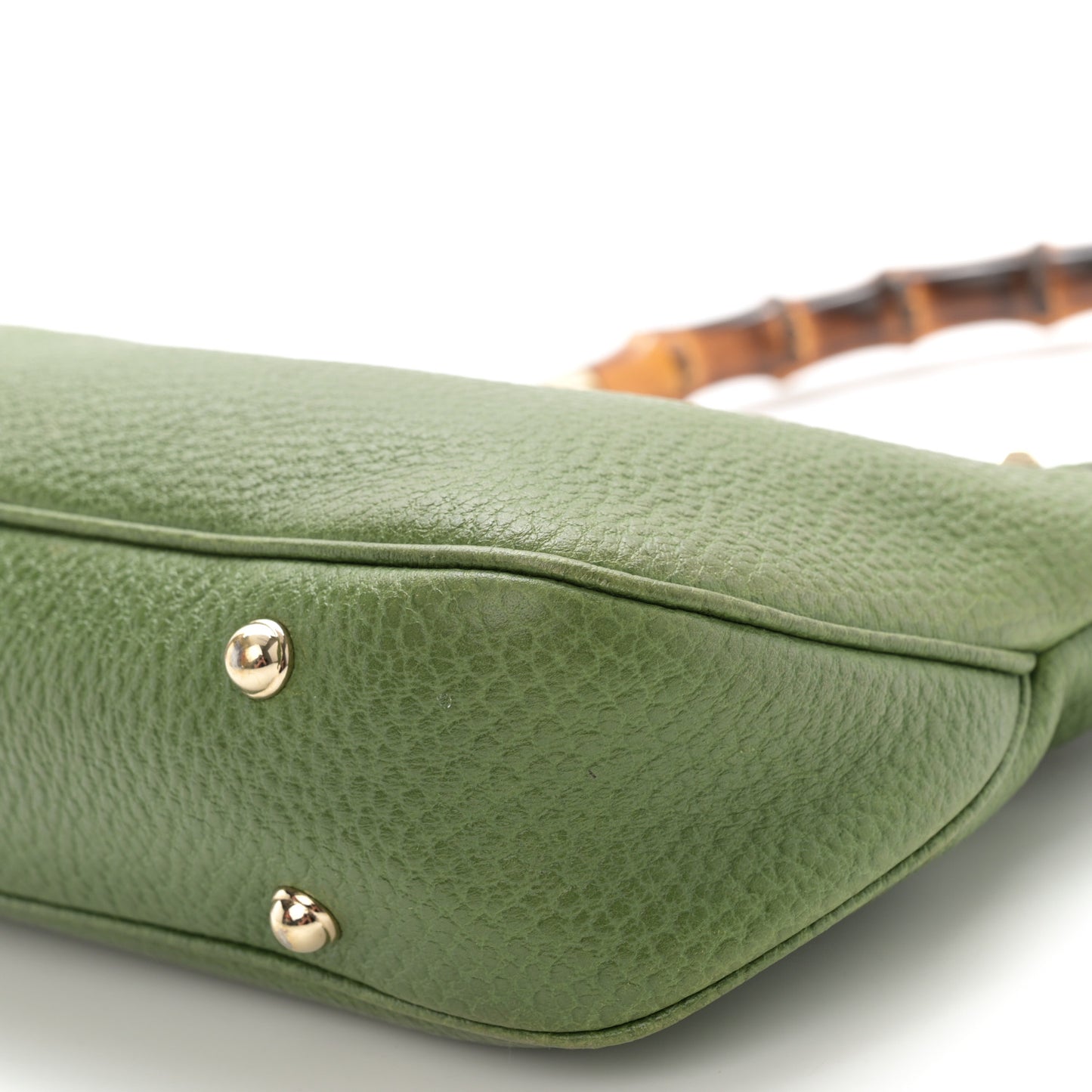Calfskin Bamboo Anita Top Handle Bag Green