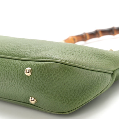 Gucci Calfskin Bamboo Anita Top Handle Bag Green 10 of 15