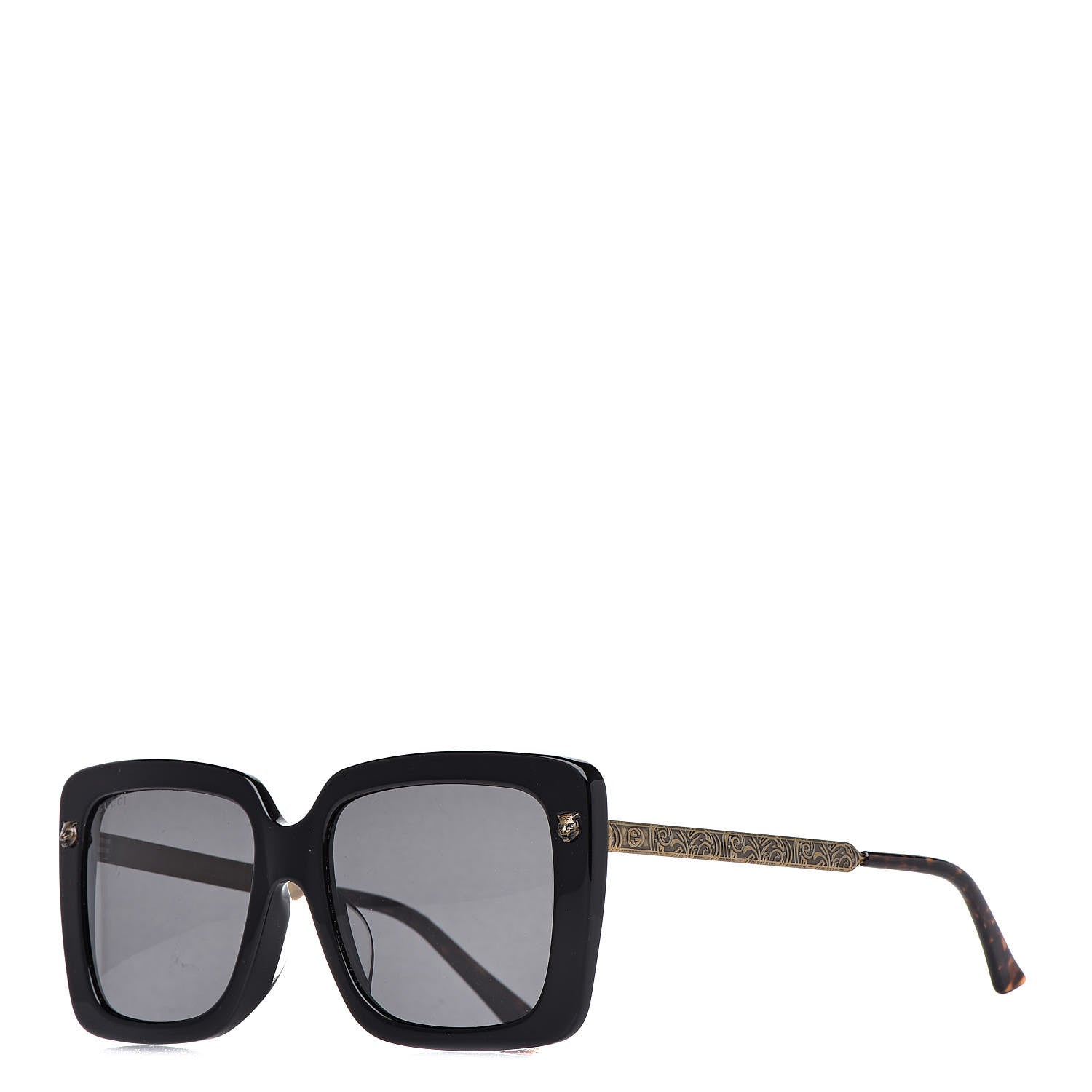 Gucci Squared Frame Sunglasses GG0216SA Black 1 of 8