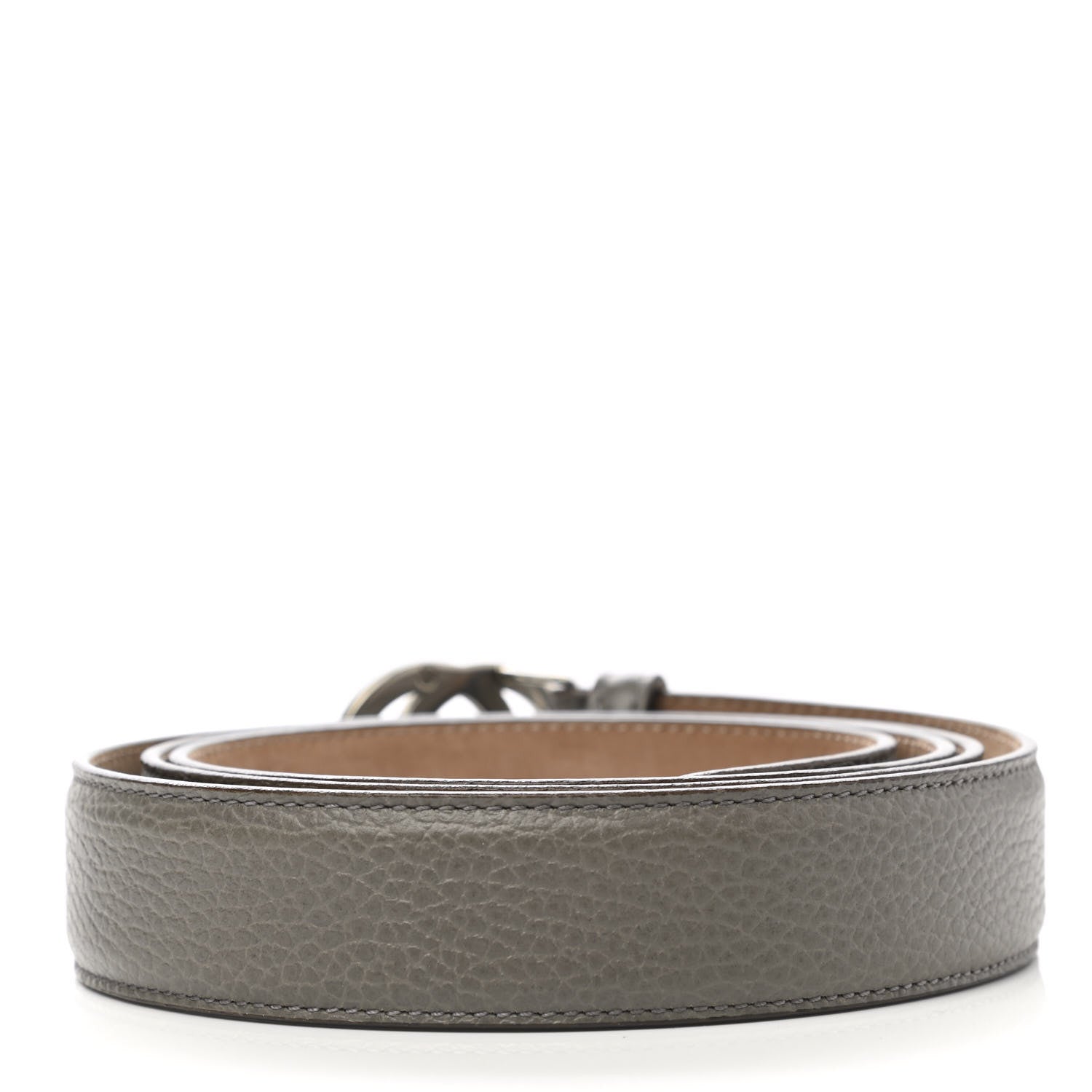 Gucci Calfskin Interlocking G Belt 120 48 Grey 2 of 6
