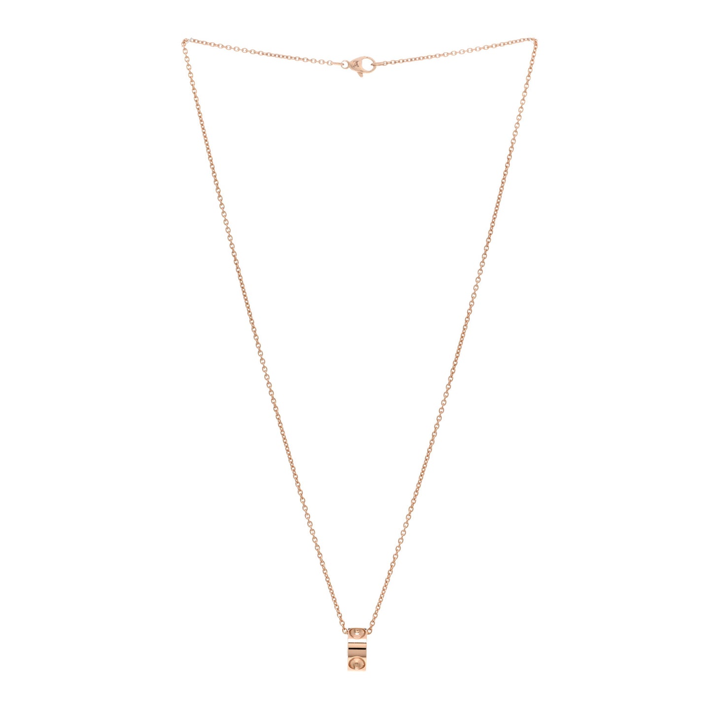 18K Pink Gold Empreinte Pendant Necklace