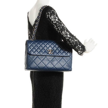 Chanel Calfskin Quilted In the Business Flap Dark Blue 2 of 9