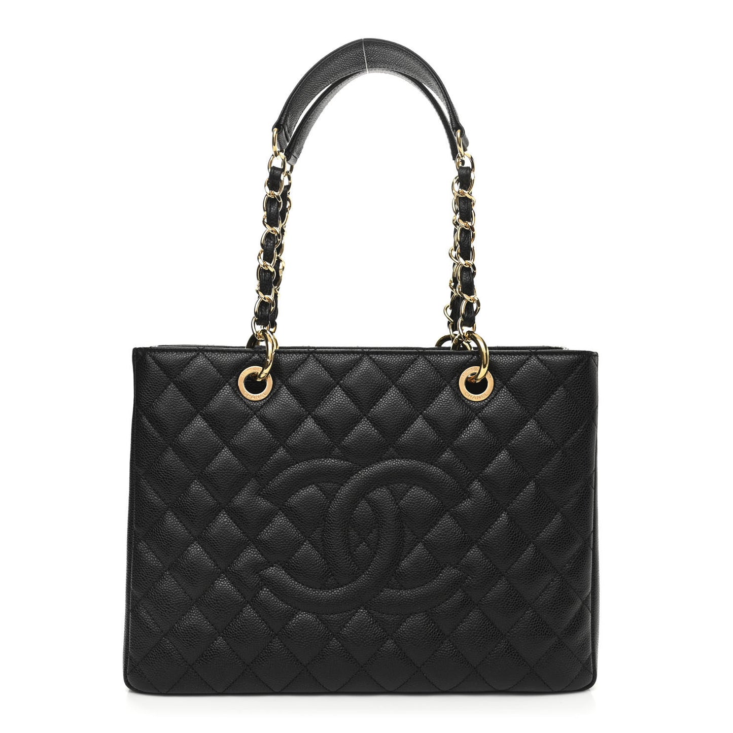 Caviar Quilted Grand Shopping Tote GST Black