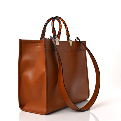 Fendi Vitello King Plexiglass Medium Fendi Sunshine Shopper Tote Cuoio 2 of 7