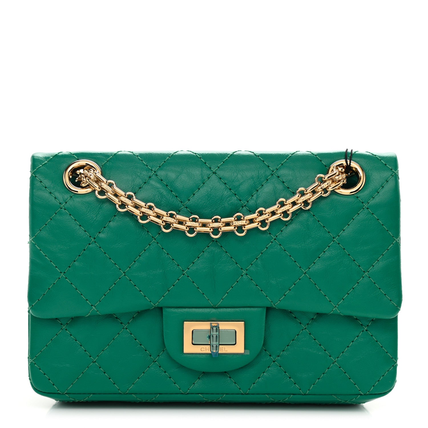 Chanel Aged Calfskin Quilted 2.55 Reissue Mini Flap Green 1 of 8