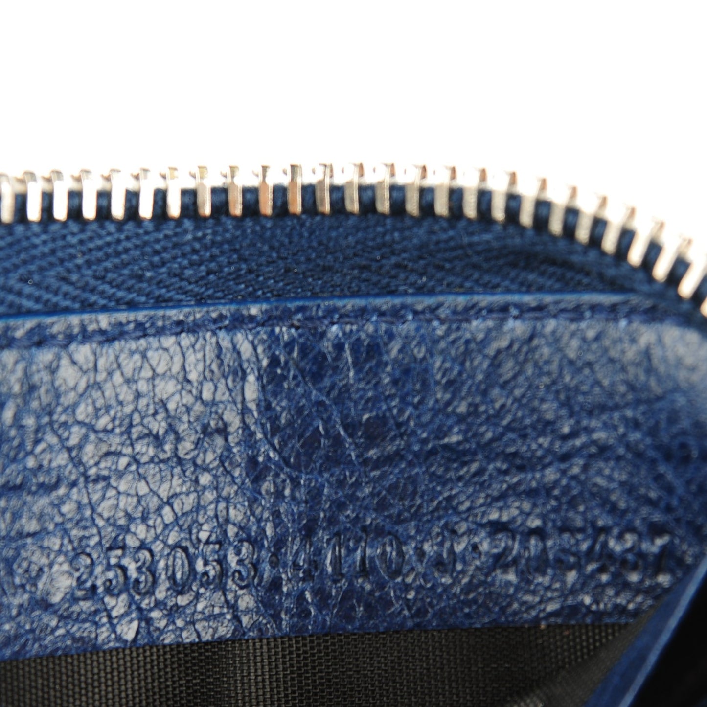 Agneau Giant 12 Silver Hardware Continental Zip Around Bleu Mineral