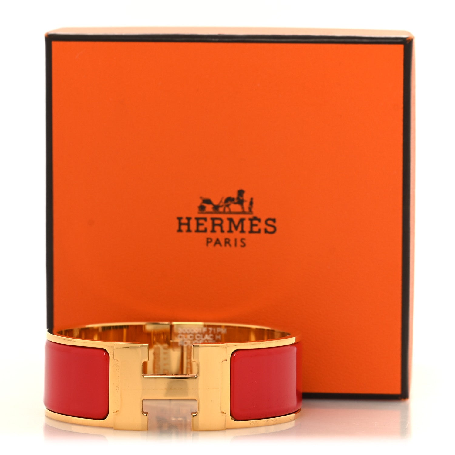 Hermes Enamel Wide Clic Clac H Bracelet PM Rouge Vif 5 of 5