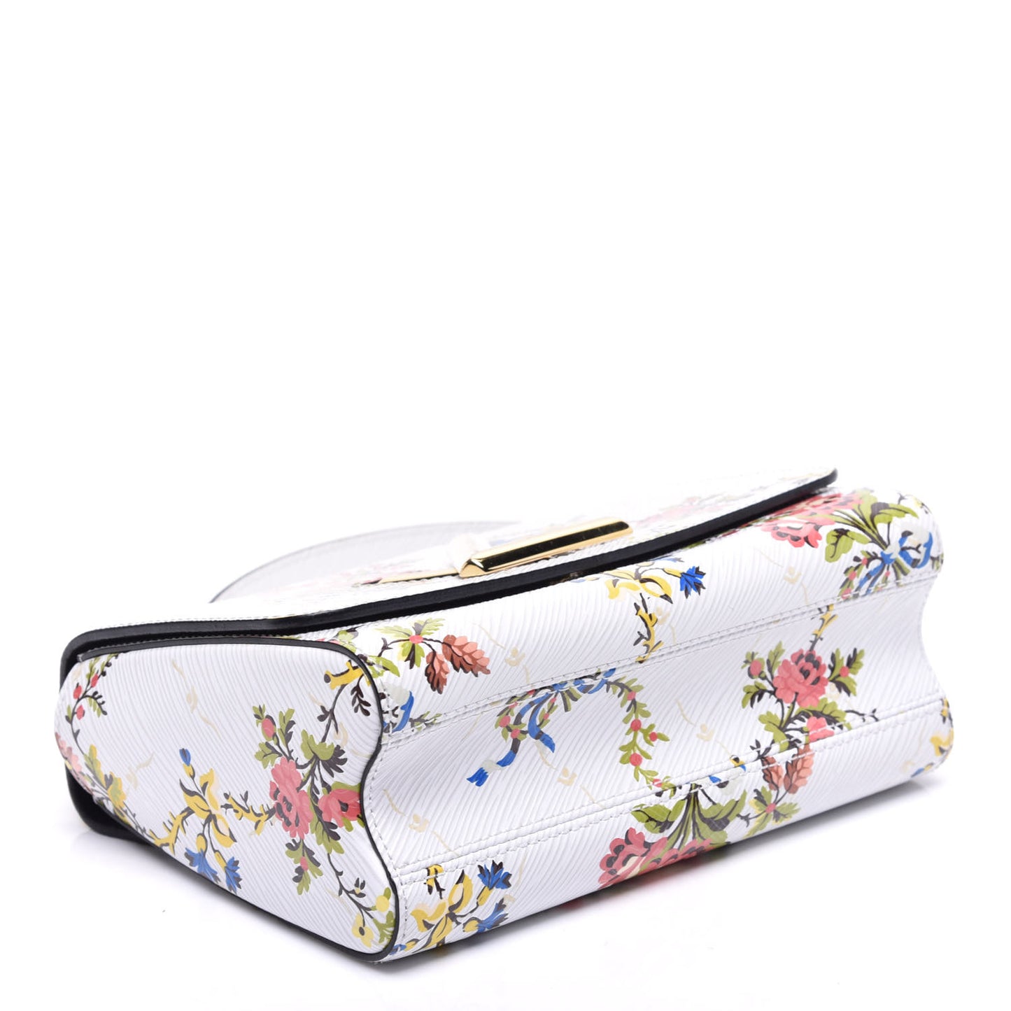 Epi Romantic Blossoms Twist Shoulder Bag MM White
