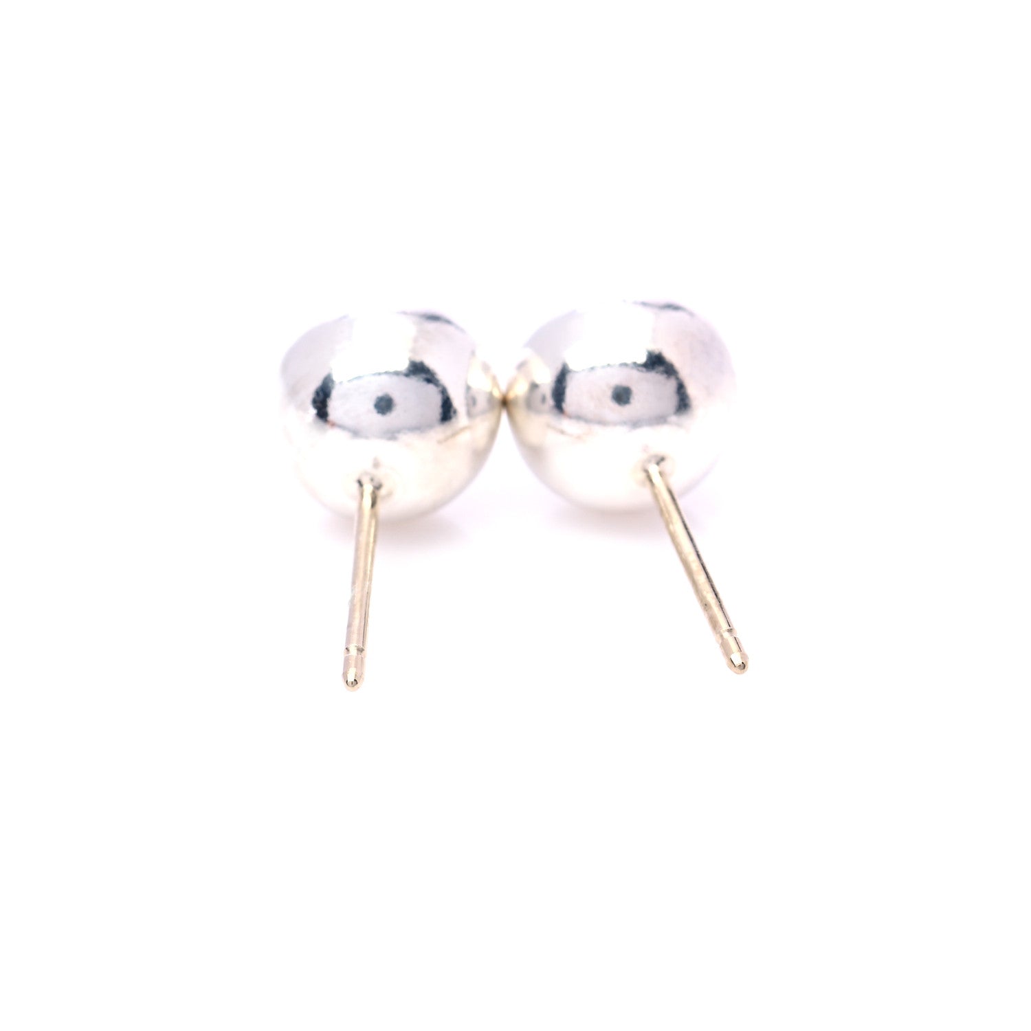 Tiffany Sterling Silver 8mm HardWear Ball Earrings 4 of 5