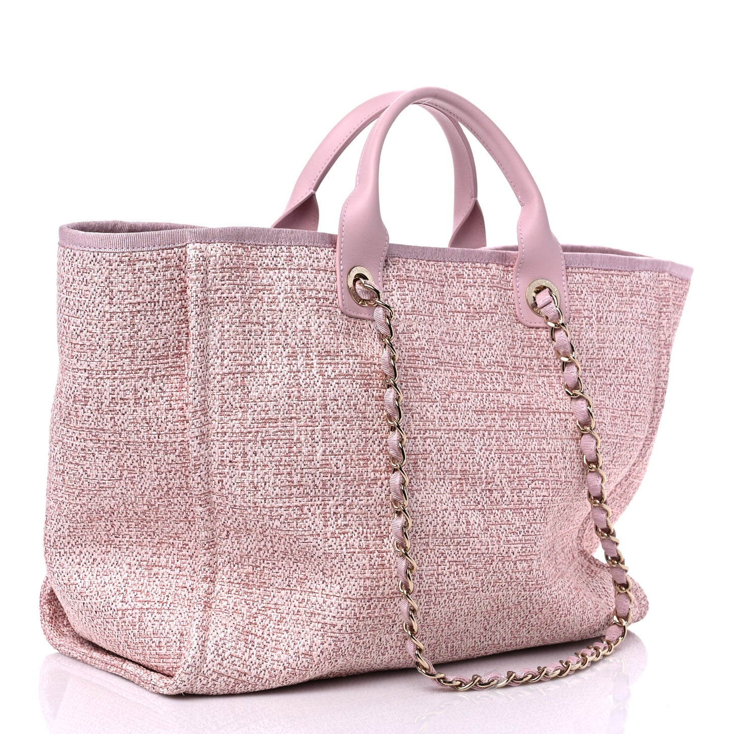 Lurex Boucle Deauville Medium Tote Pink