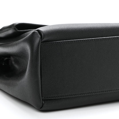 Saint Laurent Grain De Poudre Medium West Hollywood Monogram Fold-Over Black 10 of 11