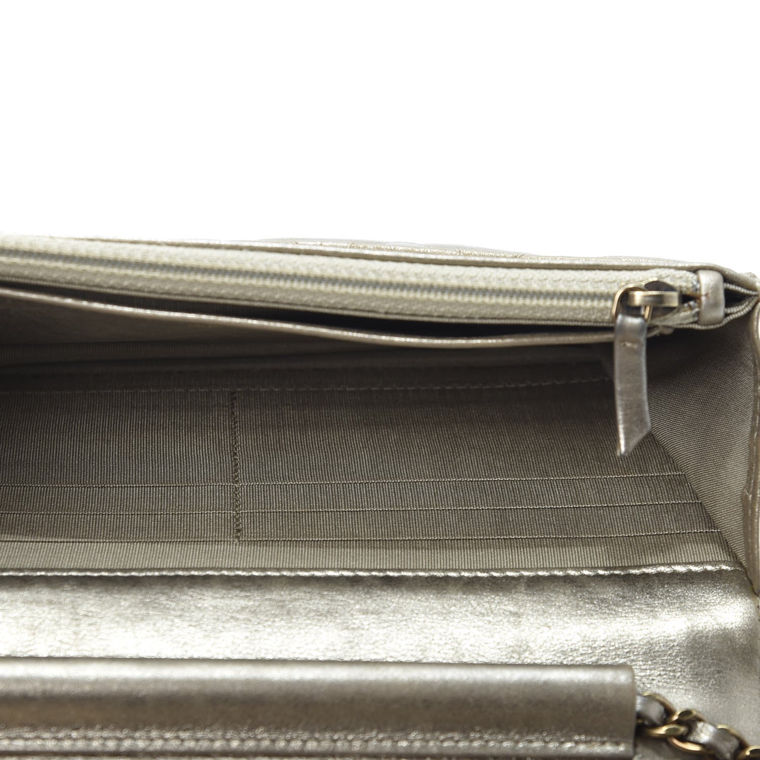 Chanel Metallic Lambskin Quilted Boy Wallet On Chain WOC Gold 4 of 16