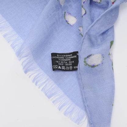Chanel Cashmere Silk Camellia Scarf Shawl 6 of 9