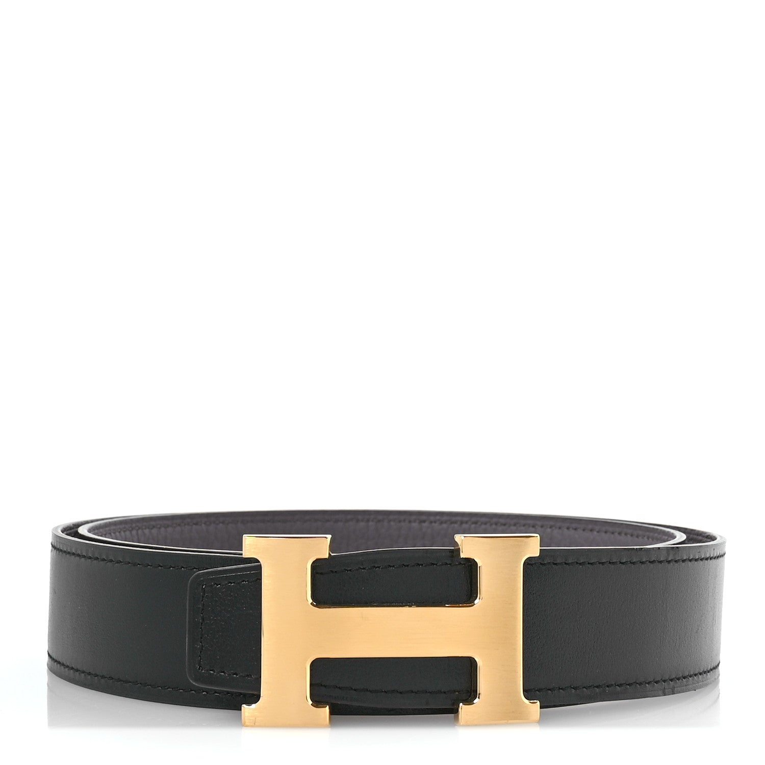 Hermes Box Togo 32mm Constance H Belt 85 34 Black Etain 1 of 6