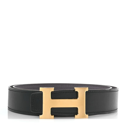 Hermes Box Togo 32mm Constance H Belt 85 34 Black Etain 1 of 6