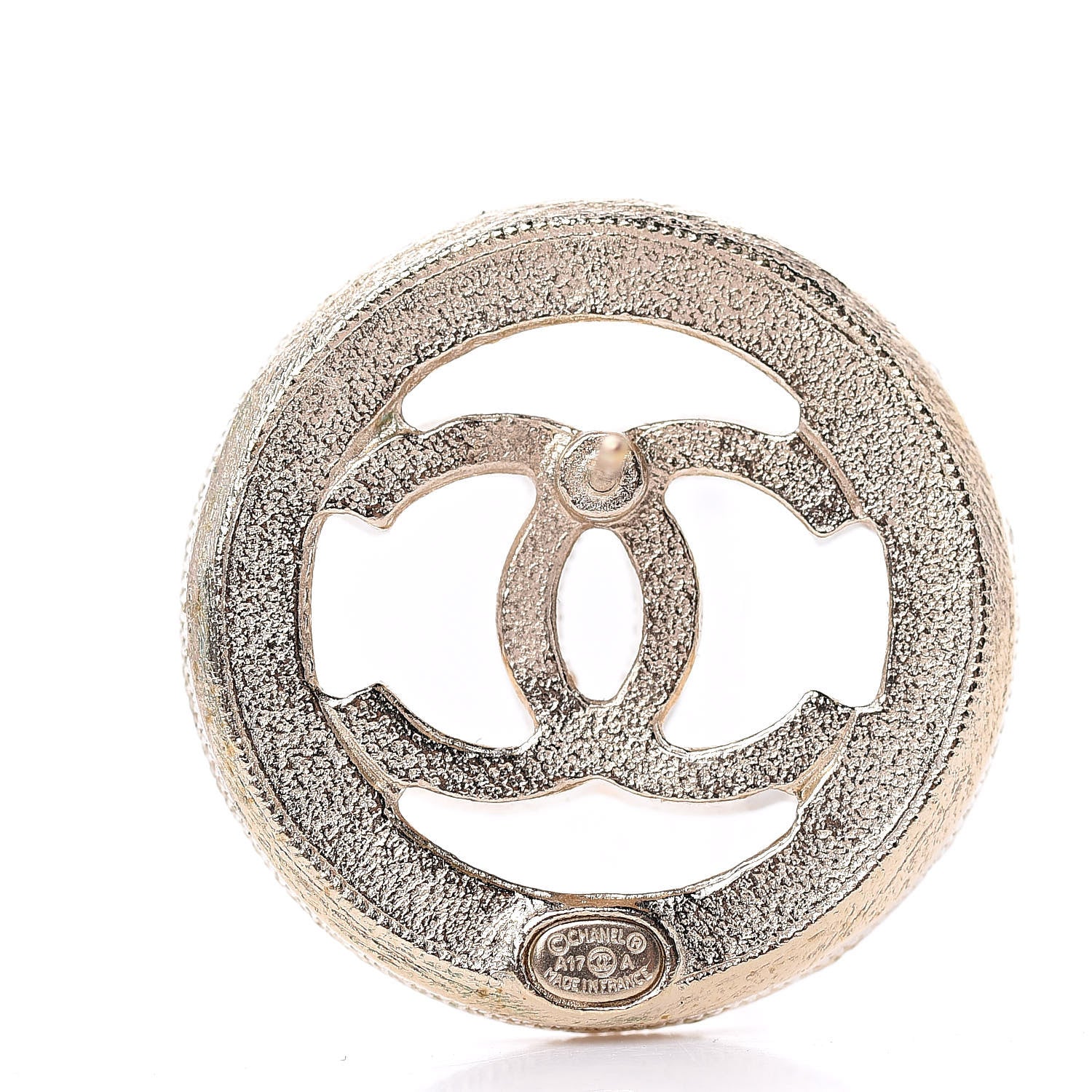 Chanel Pearl CC Round Earrings Gold 4 of 5