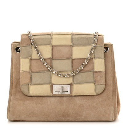 Chanel Suede Patchwork Accordion Mademoiselle Flap Beige 1 of 13