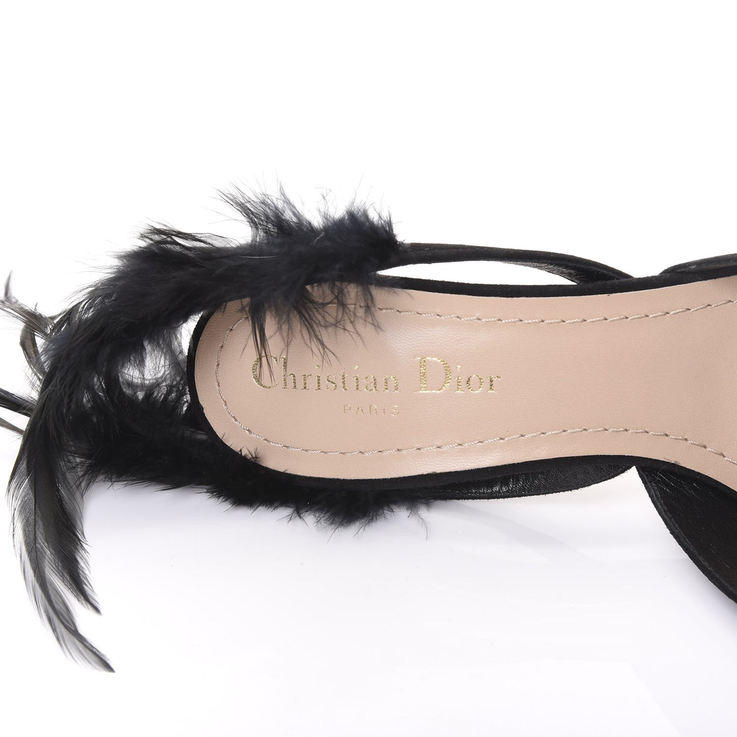 Suede Feather Dior Ethnie Pumps 37 Black