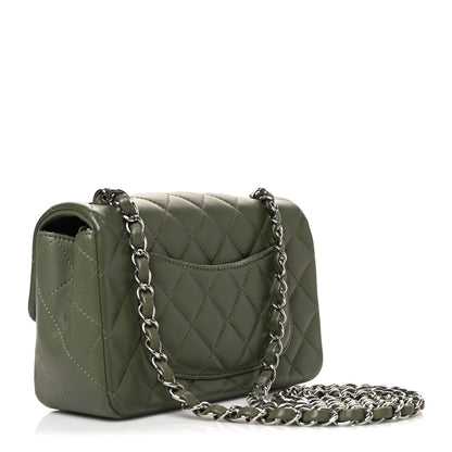 Chanel Lambskin Quilted Mini Rectangular Flap Green 3 of 11