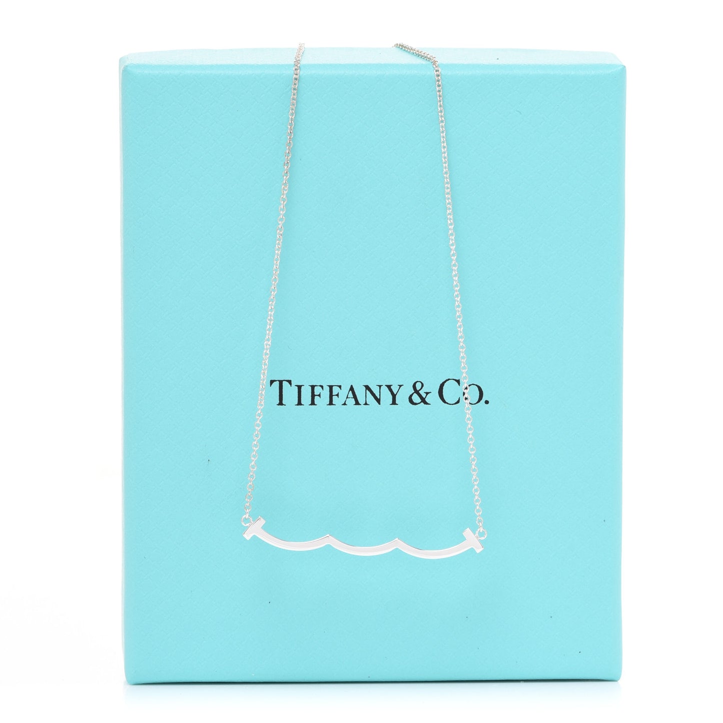 Sterling Silver Small T Wave Pendant Necklace