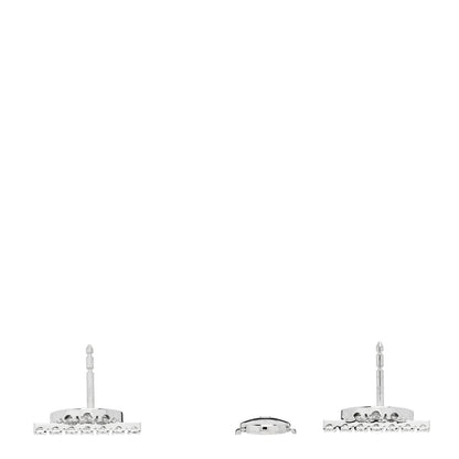 Hermes 18K White Gold Diamond Finesse Earrings 3 of 5