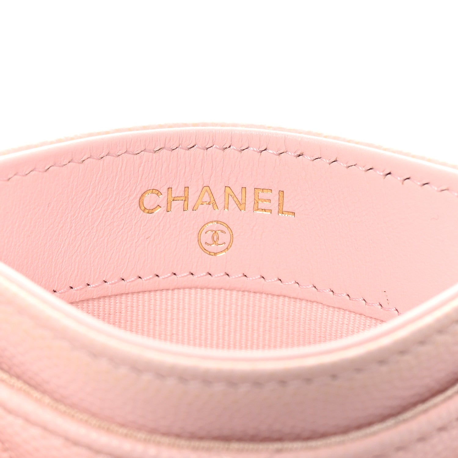 Chanel Caviar Quilted Crystal Card Holder Pink 6 of 9