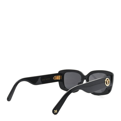 Louis Vuitton Acetate LV Circle Large Cat Eye Sunglasses Z2642U Black 4 of 6