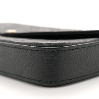 Louis Vuitton Empreinte Pochette Felicie Chain Wallet Black 10 of 11