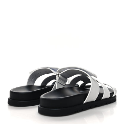 Hermes Calfskin Womens Chypre Sandals 36 White 4 of 9
