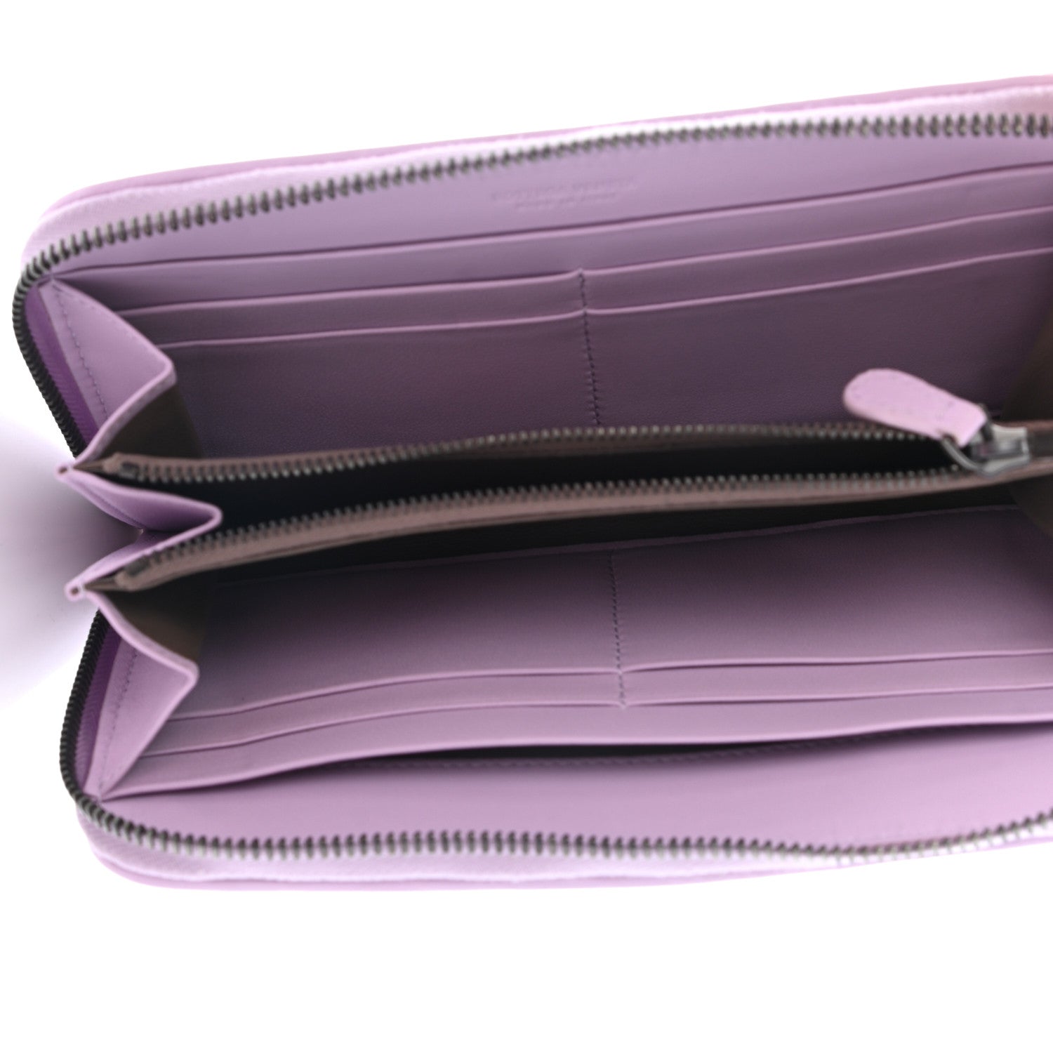 Bottega Veneta Nappa Intrecciato Zip Around Wallet Lilac 5 of 10