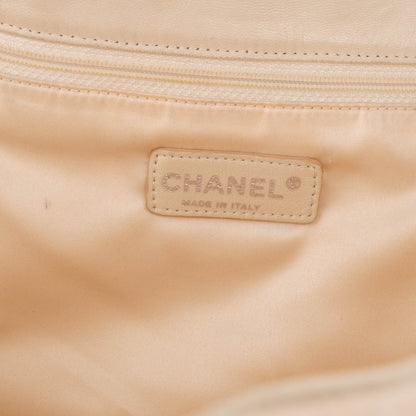 Chanel Glazed Lambskin Quilted North South XL Tote White 7 of 8