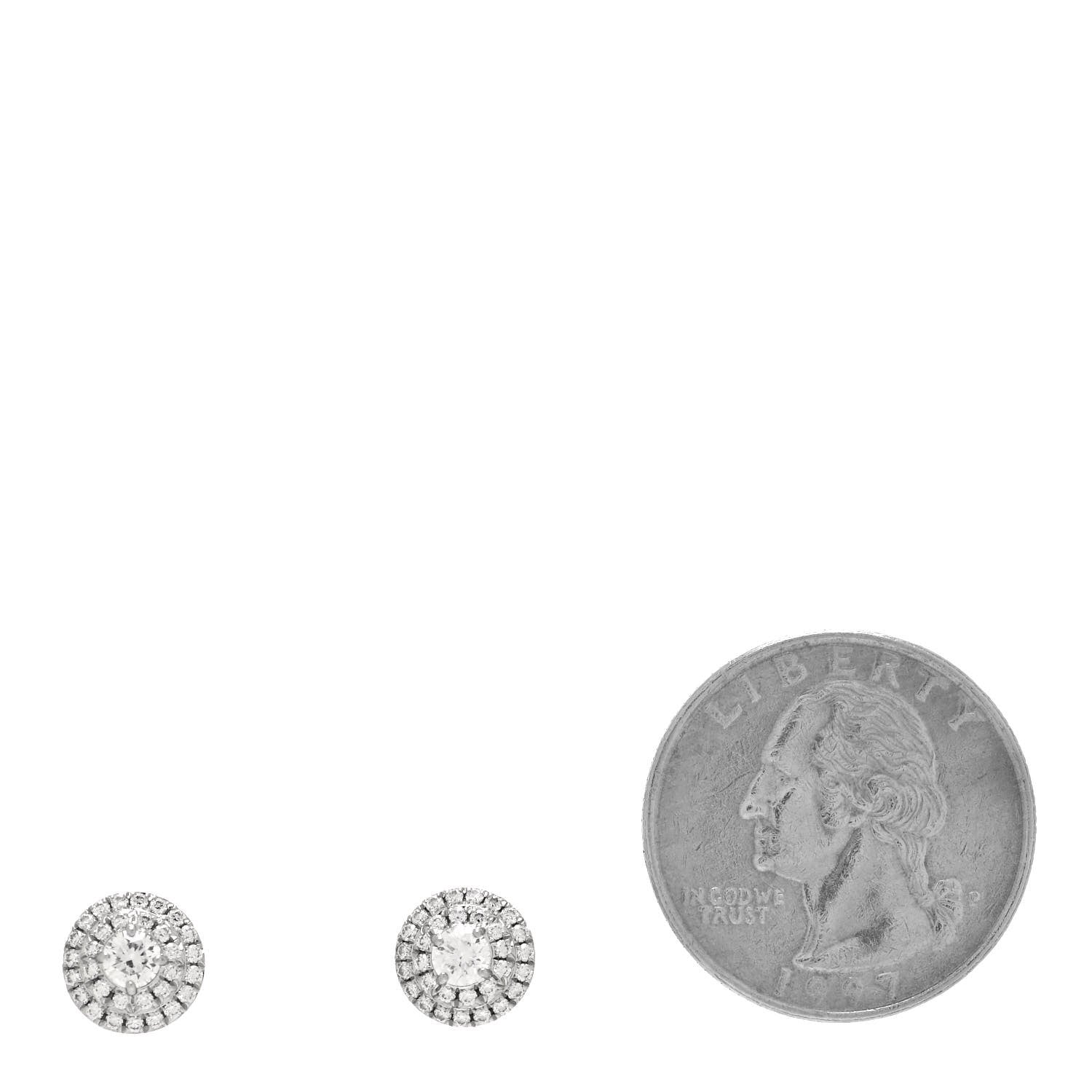Tiffany Platinum Diamond .60ctw Soleste Earrings 2 of 4