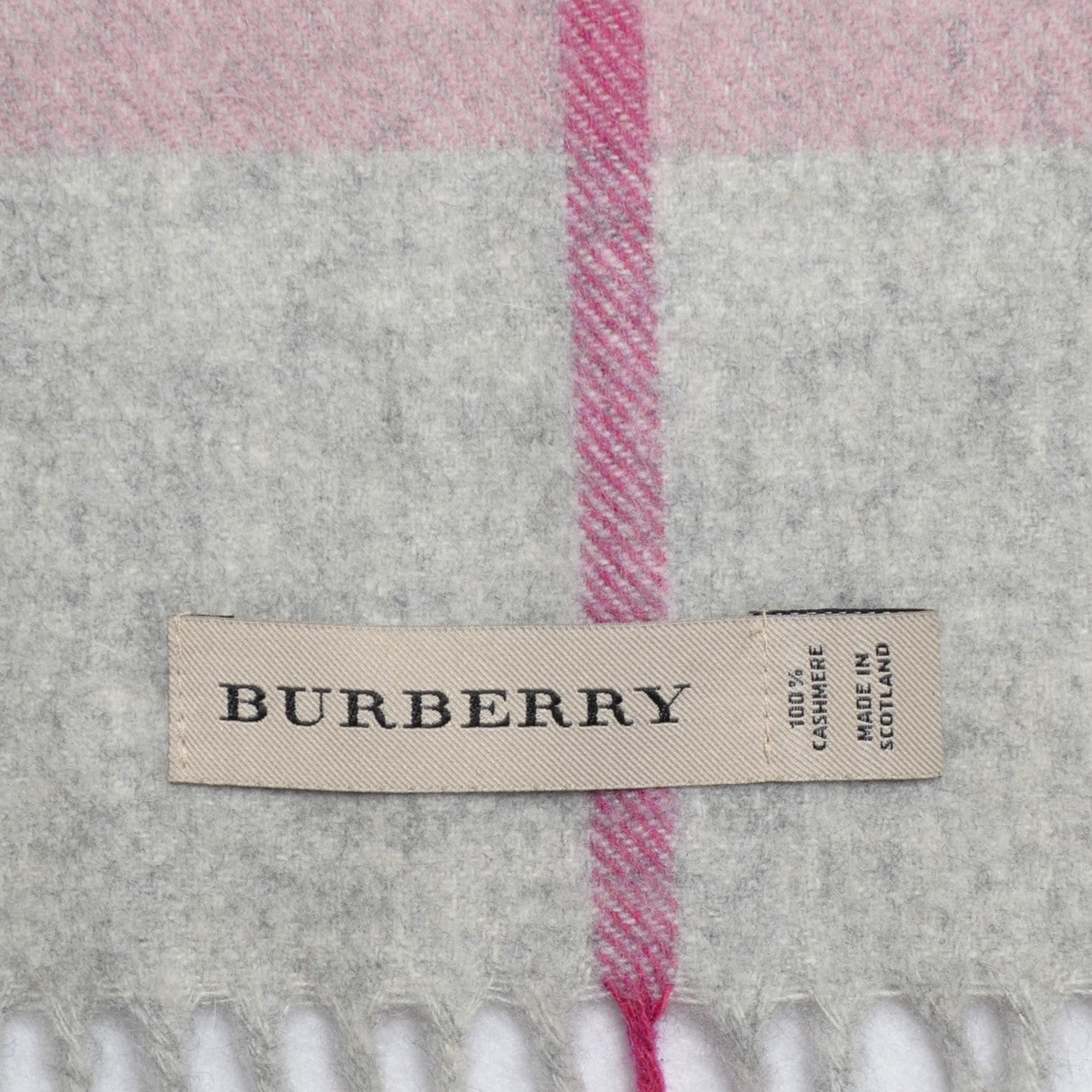 Burberry Cashmere Giant Check Scarf Grey 4 of 6