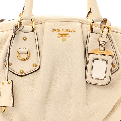 Prada Cervo Antik Shopping Satchel White 7 of 15