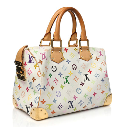 Louis Vuitton Monogram Multicolor Speedy 30 White 3 of 21
