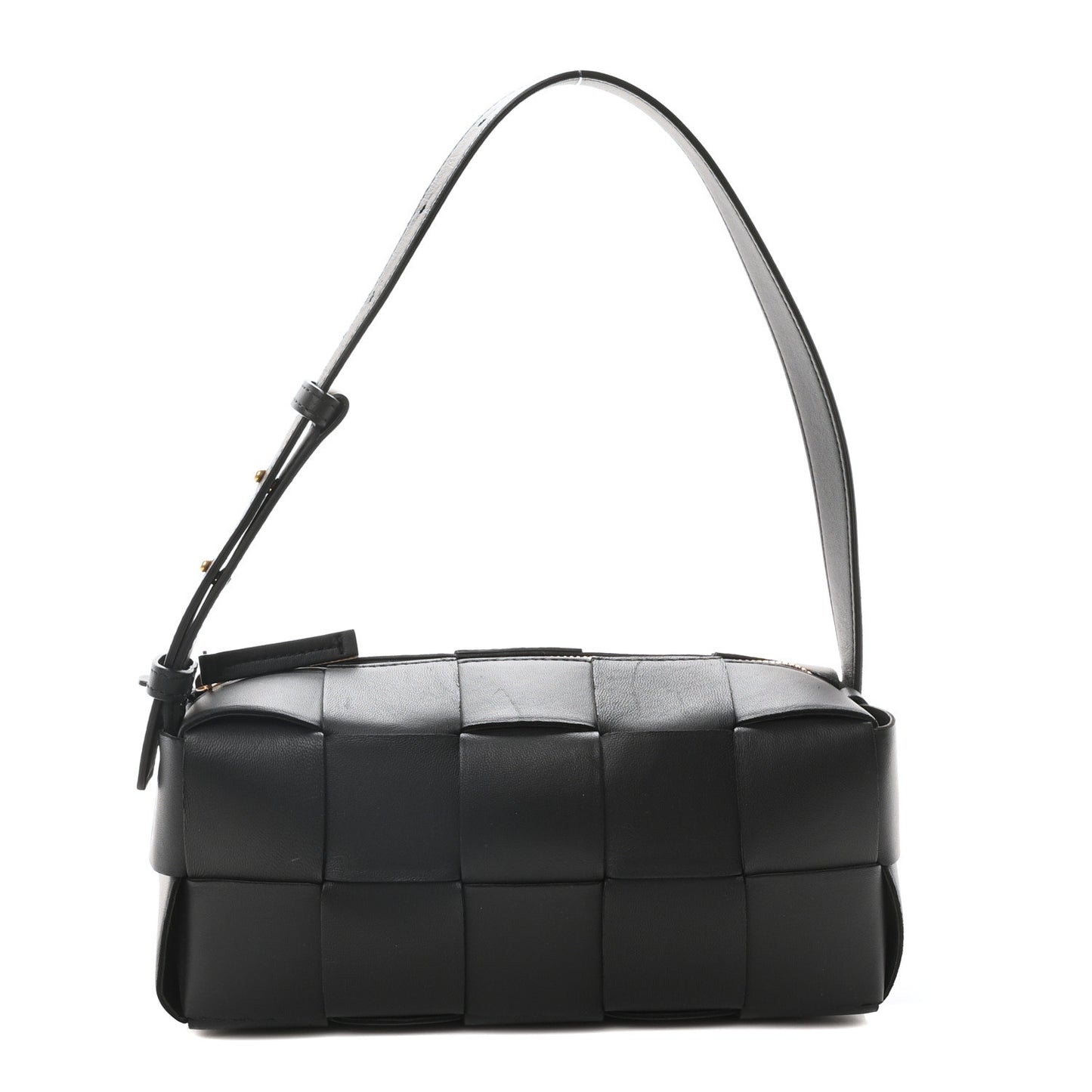 Lambskin Maxi Intrecciato Small Brick Cassette Bag Black