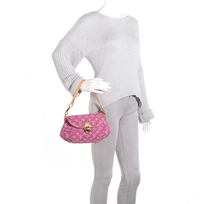 Louis Vuitton Monogram Denim Mini Pleaty Fuchsia 2 of 7