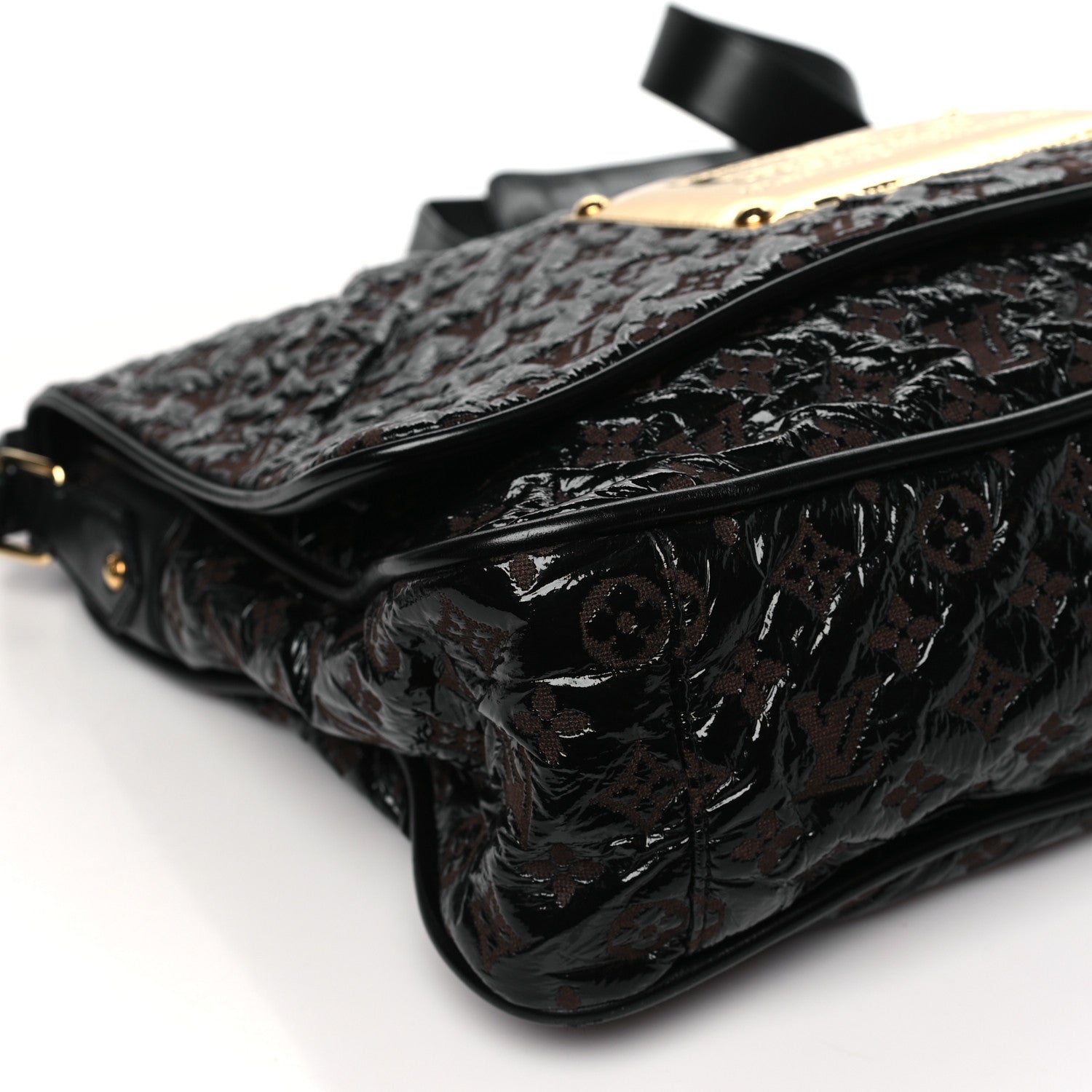 Louis Vuitton Vinyl Monogram Squishy Inventeur Messenger Bag Black 8 of 9