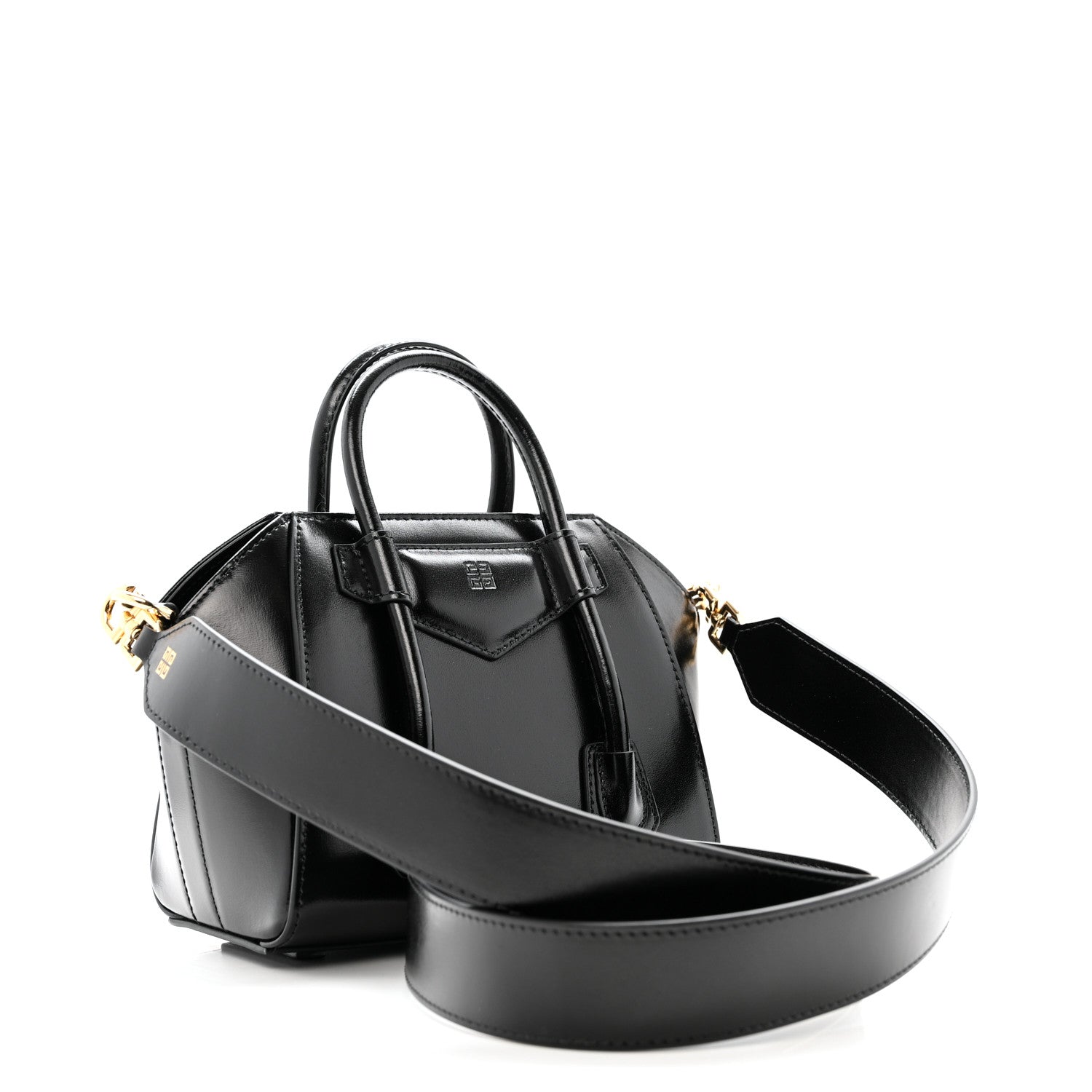 Givenchy Box Calfskin Mini Lock Antigona Shoulder Bag Black 3 of 9