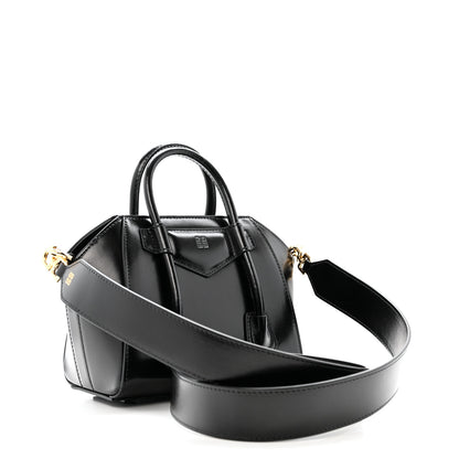 Givenchy Box Calfskin Mini Lock Antigona Shoulder Bag Black 3 of 9