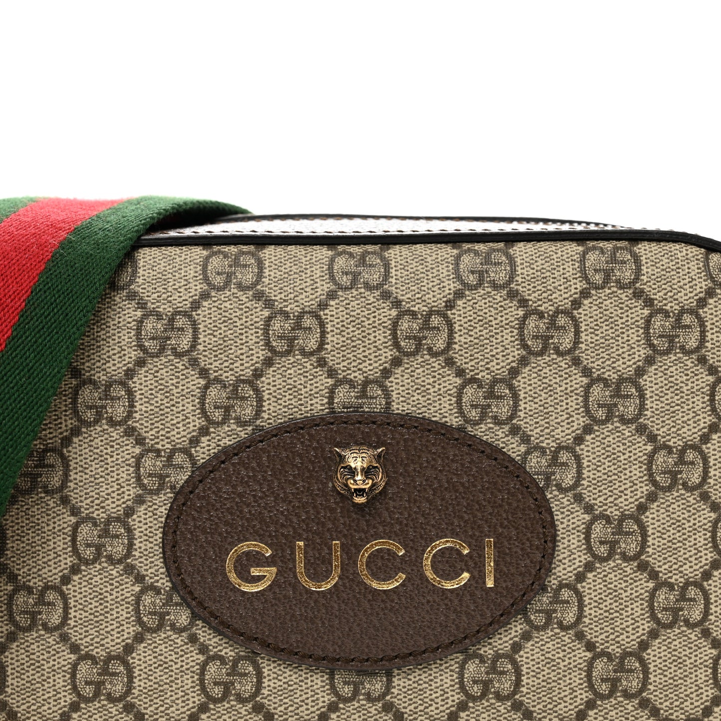GG Supreme Monogram Web Neo Vintage Shoulder Bag Beige New Acero Crop