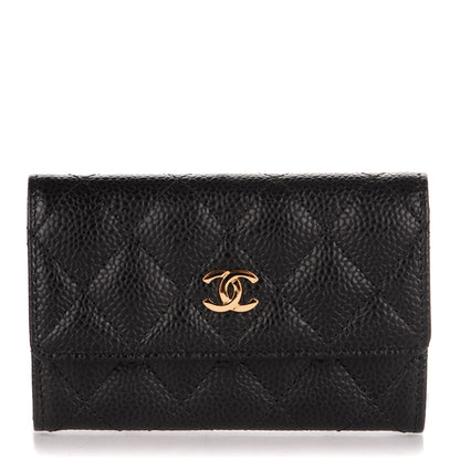 Chanel Caviar Quilted Flap Card Holder Black 1 of 8