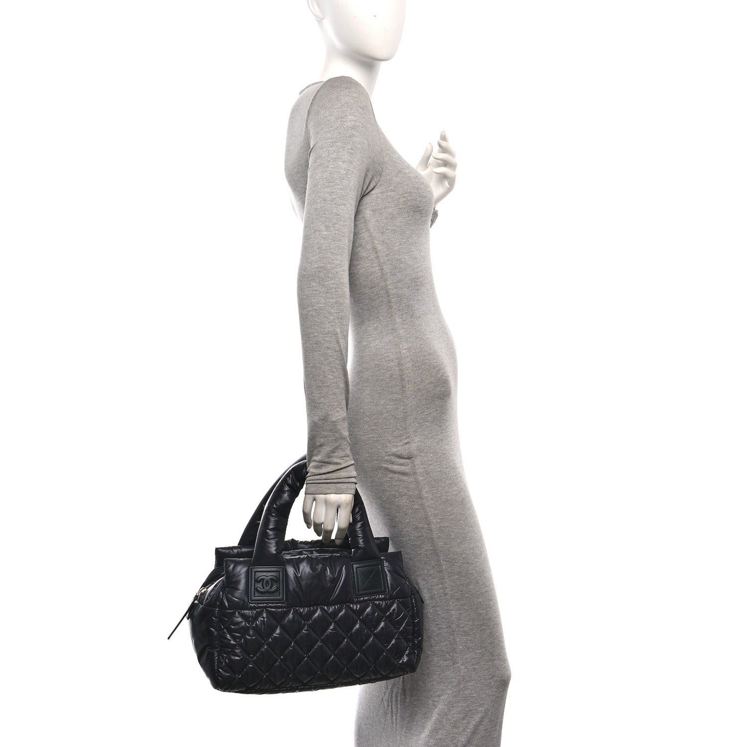 Chanel Nylon Coco Cocoon Zipped Tote Black 2 of 10