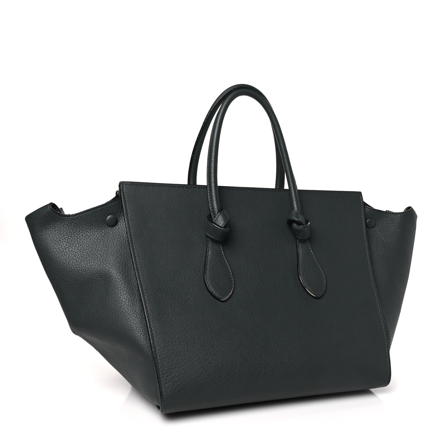 Celine Grained Calfskin Small Tie Knot Tote Anthracite 4 of 15