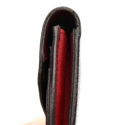 Louis Vuitton Monogram Emilie Wallet Red 10 of 14