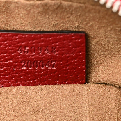 Gucci GG Supreme Monogram Tian Web Small Camera Bag Beige Multicolor Red 6 of 10