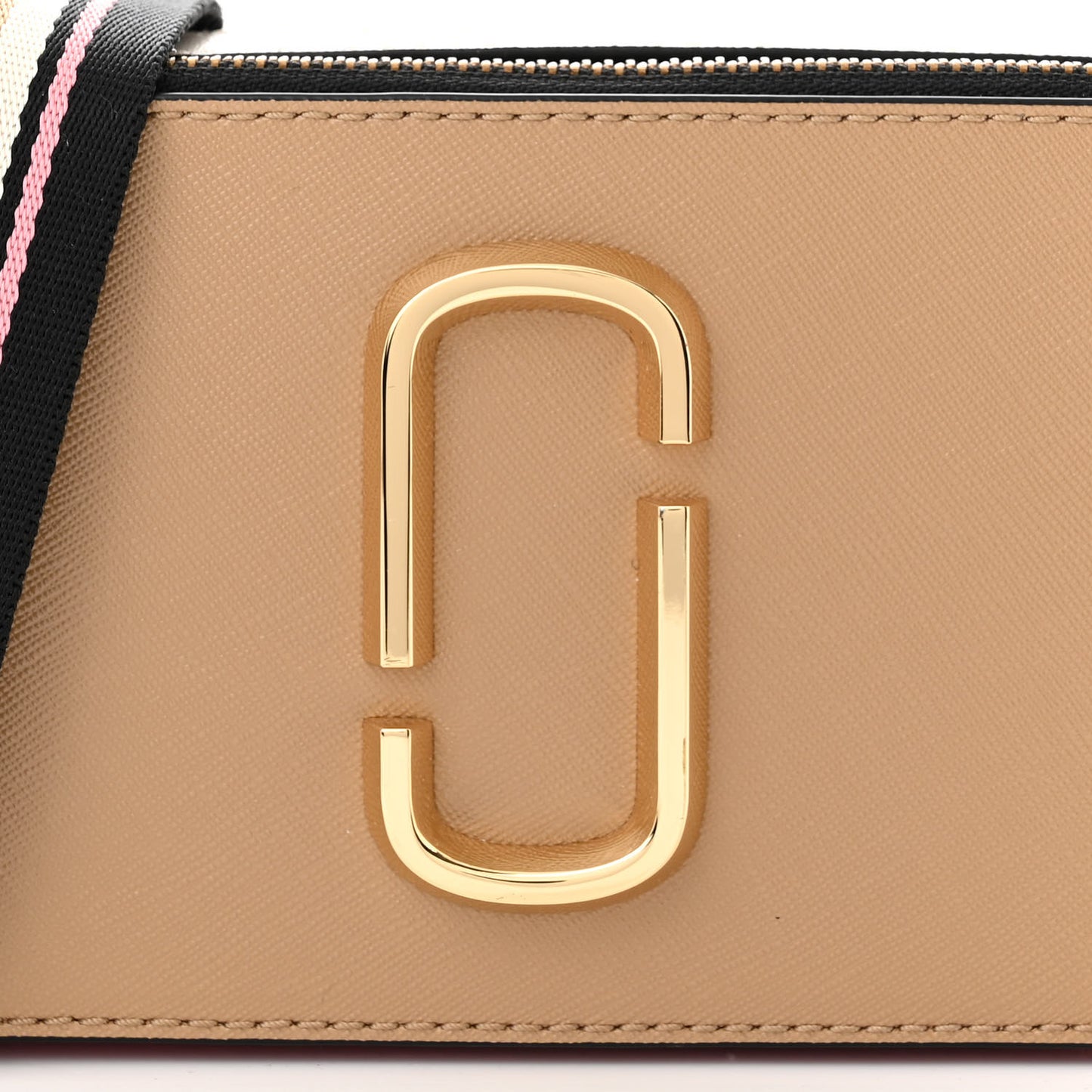 Saffiano Small Snapshot Camera Bag Beige Multicolor