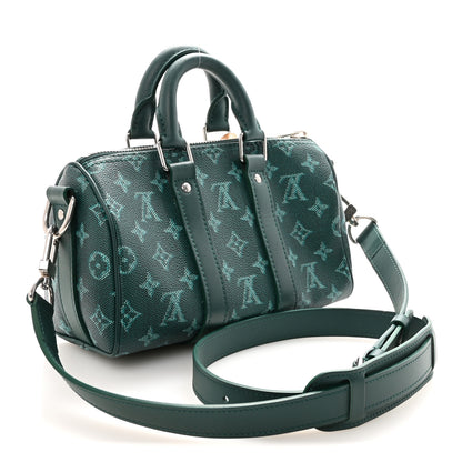 Louis Vuitton Monogram Heritage Keepall Bandouliere 25 Green 3 of 10